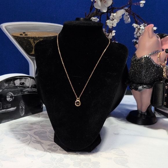 Givenchy Vintage "G" Pendant Gold Over Stainless Steel